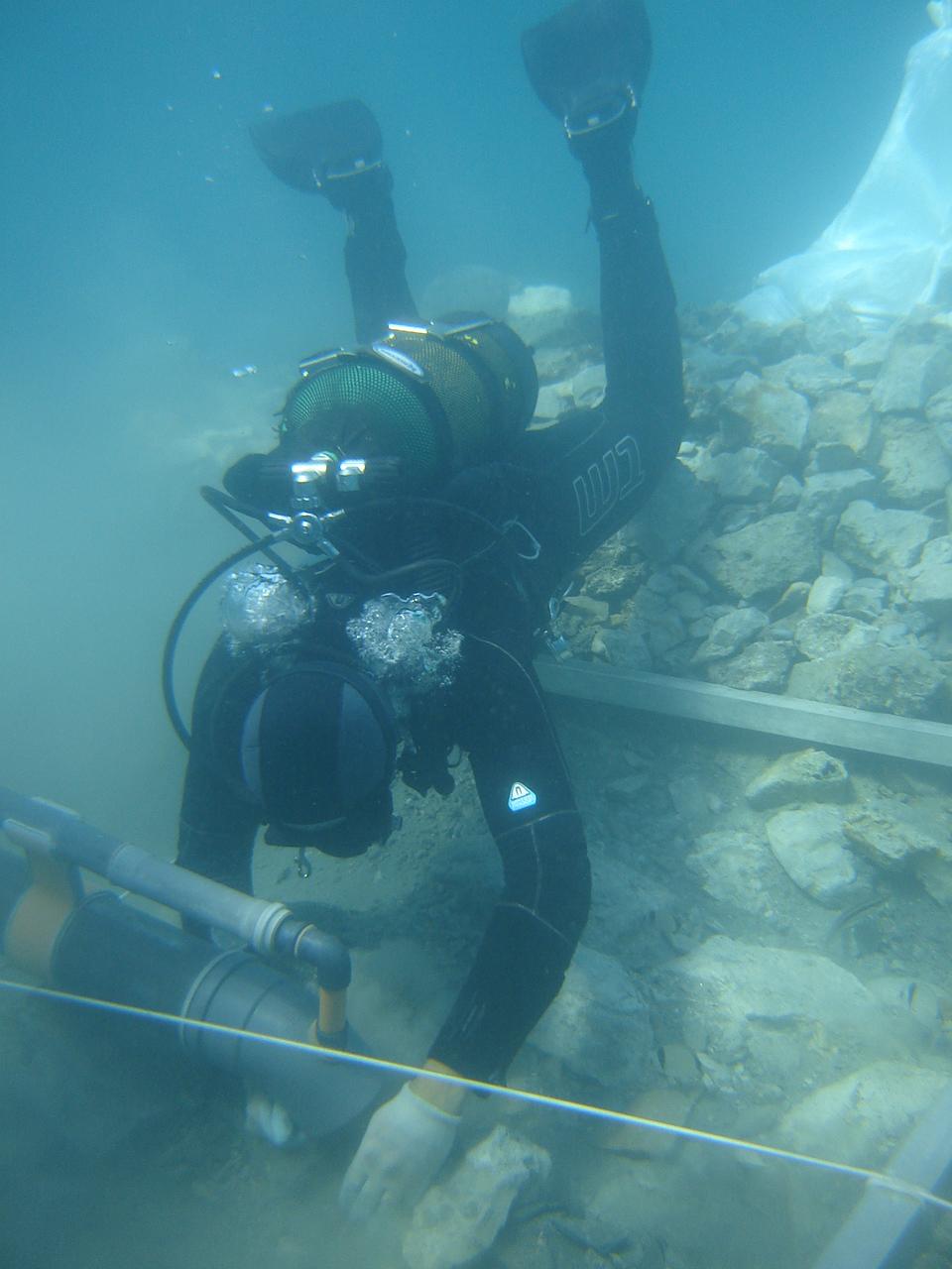 Underwater excavation using water dredges
